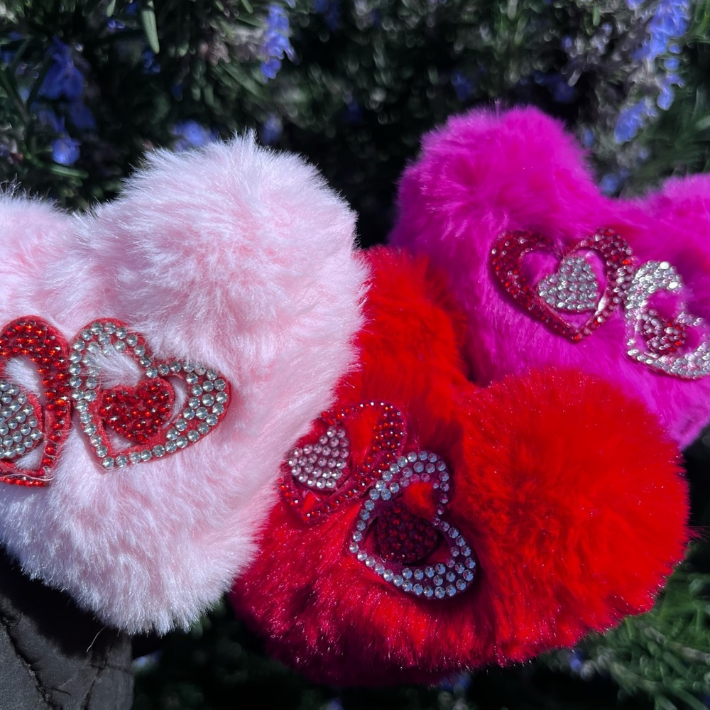 Fury heart shaped keychain